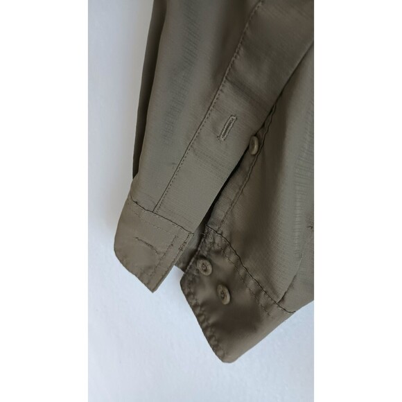 Reel Legends Men's Fishing Shirt Size Medium Button Up Long Sleeve Hunter Green - Picture 15 of 16